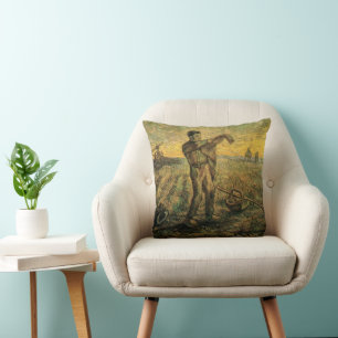 Coussin Soir - Fin de journée de Vincent van Gogh