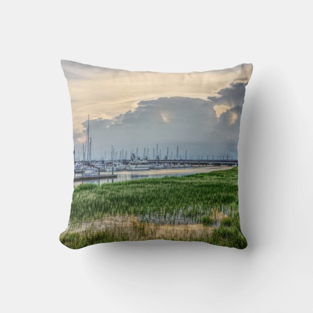 Coussin Soirée À Charleston Harbour (Recto)