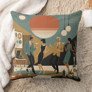 Coussin Soirée Dansante Martini Ambiance Californienne Mil