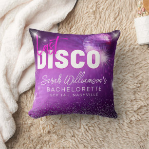 Coussin Soirée de jeune fille en rose néon violet dernière