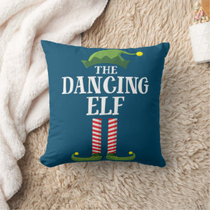 Coussin Soirée de Noël de groupe de famille Elf Correspond