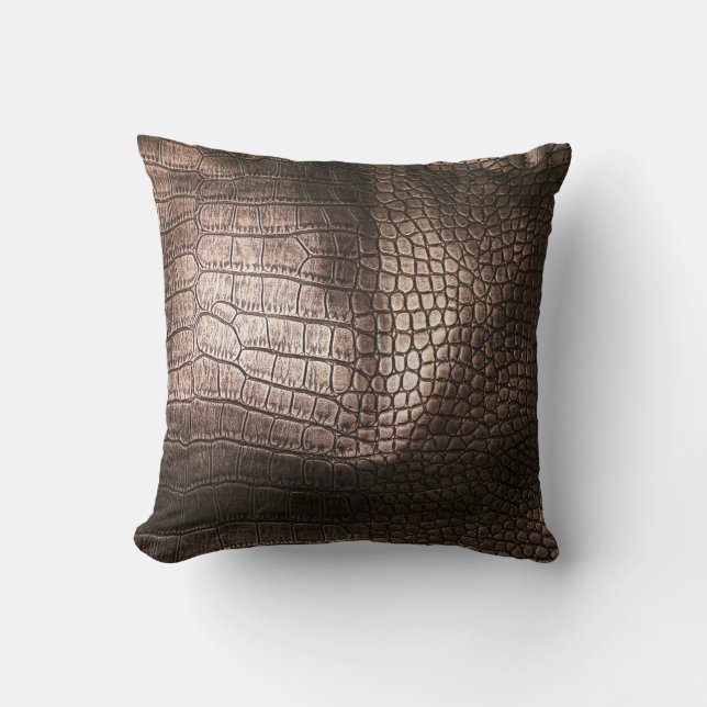 Coussin Soirée Luxe : Cuir Texturé Sophistication (Recto)