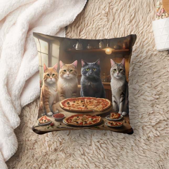 Coussin Soirée Pizza Chat, (Couverture)