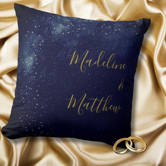 Coussin Soirée Sky Gold Stars Mariage Momento (Créateur téléchargé)