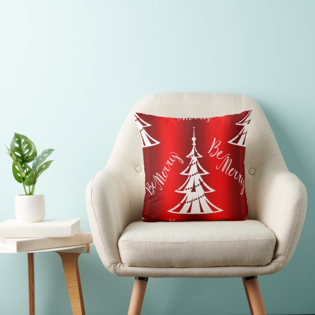 Coussin Sois Joyeux Noël Rouge (Chaise)