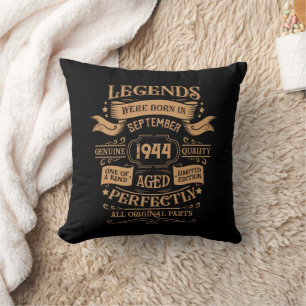 Coussin Soixante-dix vintages fête du 80e anniversaire