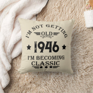 Coussin Soixante-dix vintages fête du 80e anniversaire