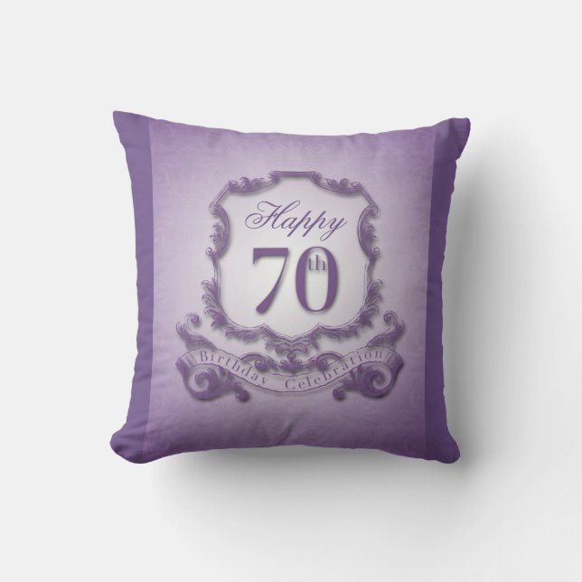 Coussin soixante-dixième Célébration d'anniversaire avec (Recto)