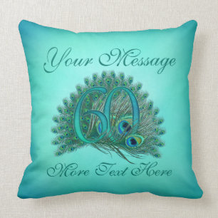 Coussin Soixantième anniversaire ou anniversaire customisé