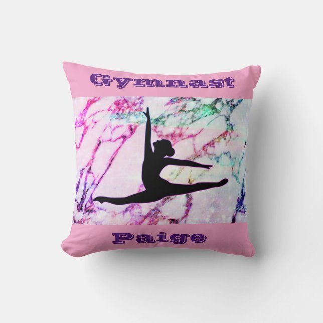 Coussin Sol de gymnastique, poutre, coffre, barres avec no (Recto)