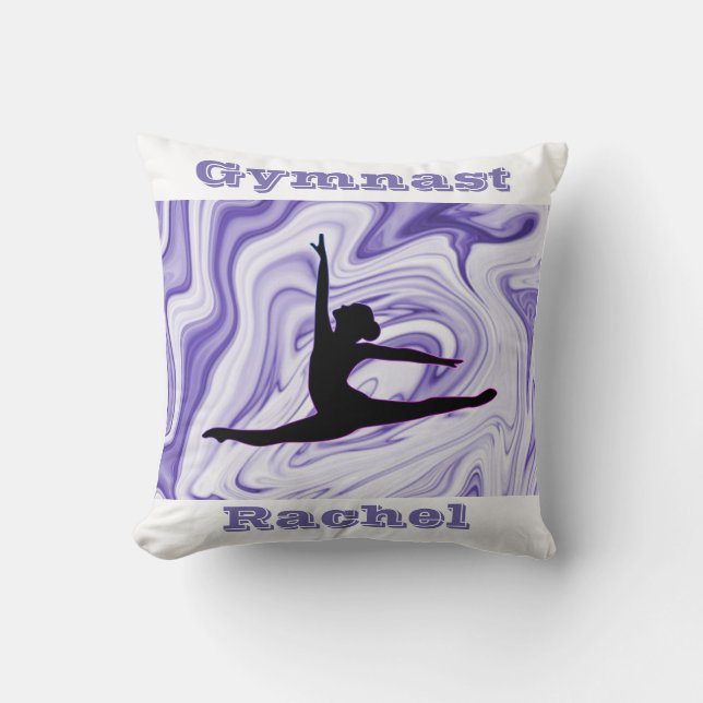 Coussin Sol Gymnastique, Poutres, Coffre, Bars Violet/Blan (Recto)