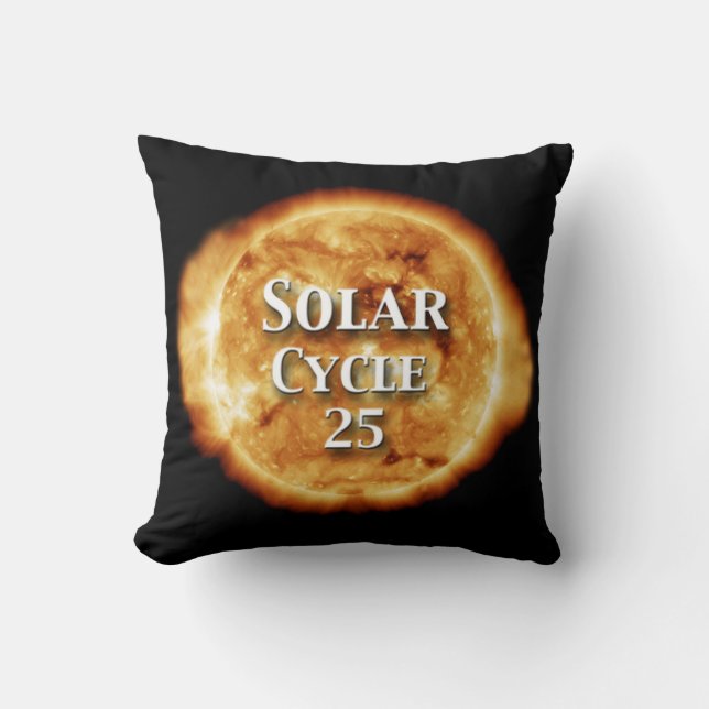 Coussin Solaire Cycle 25 Soleil actif (Recto)