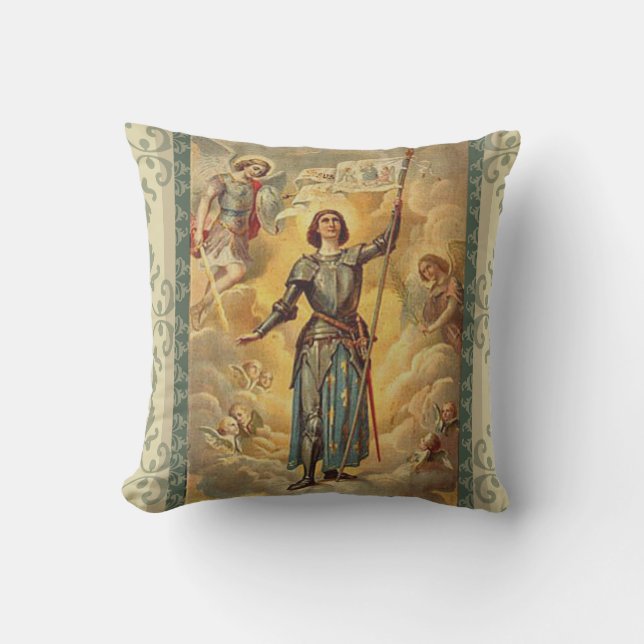Coussin Soldat d'anges de St Jeanne d'Arc St Michael (Recto)