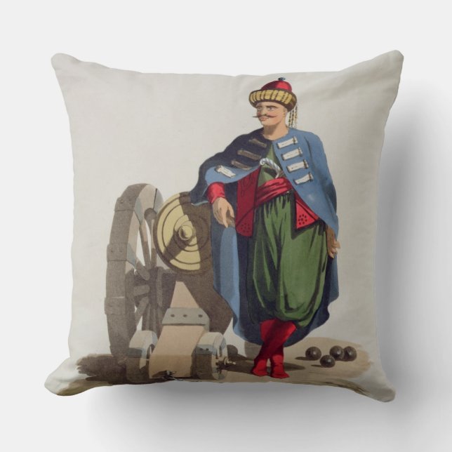 Coussin Soldat turc, des 'costumes du divers national (Recto)