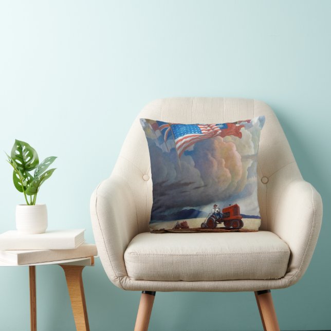 Coussin Soldats du sol par Newell Convers Wyeth (Chaise)