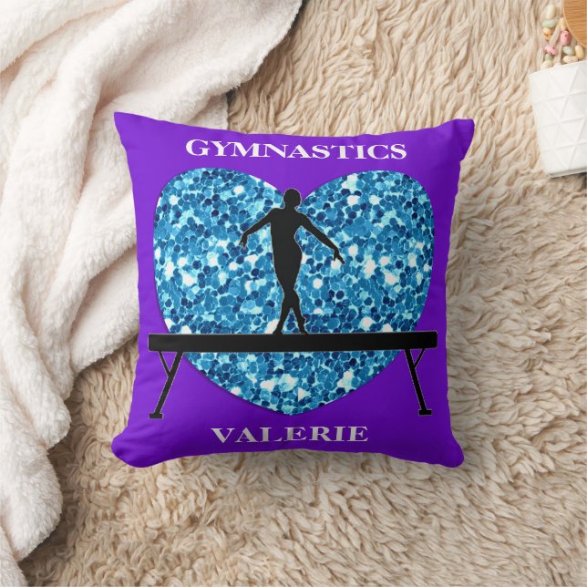 Coussin Solde de gymnastique poutre violet Turquoise (Couverture)