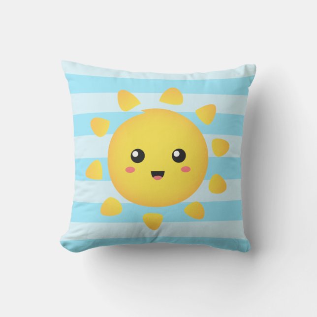 Coussin Soleil joyeux qui brille de tous côtés (Recto)