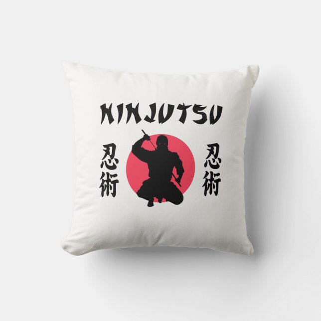 Coussin Soleil levant de Ninjutsu (Recto)