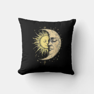 Coussin Soleil Mystique Boho Et Lune Esthétique Vintage