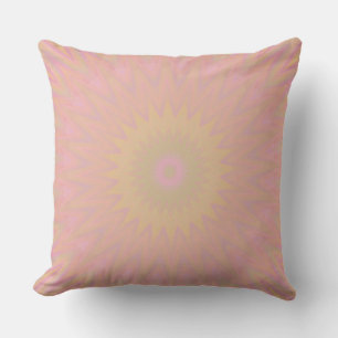 Coussin Soleil rose, jaune et vert