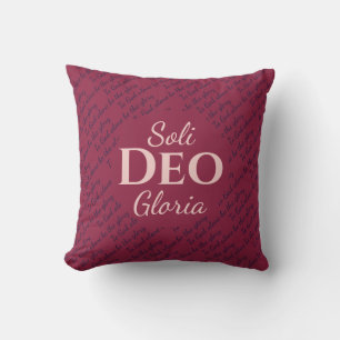 Coussin Soli Deo Gloria À DIEU SOYEZ LA GLOIRE Marine Bour