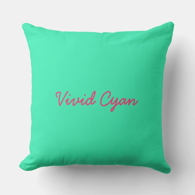 Coussin Solide cyan (Recto)
