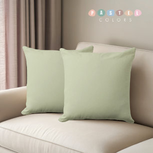 Coussin Solide doux Pastel Sage Moss Green Colo