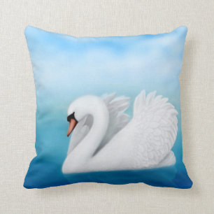 Coussin solitaire de cygne muet