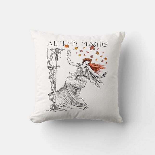 Coussin Solstice magique d'automne Halloween Danseuse Witc (Recto)