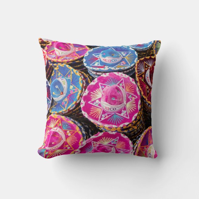Coussin Sombreros Au Mexique (Recto)