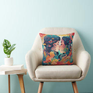 Coussin Son Amour, Son Chemin Style Art Déco Biss lesbie