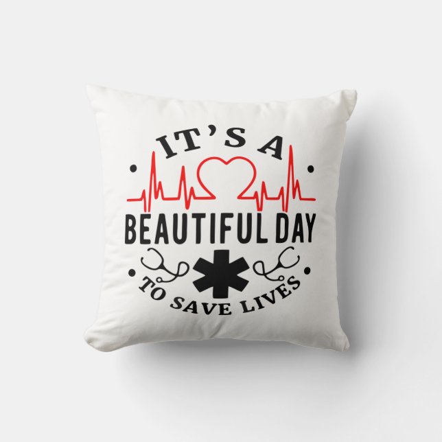 Coussin Son un beau jour pour sauver les vies (Recto)