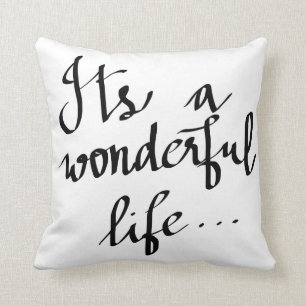 Coussin Son une typographie merveilleuse de manuscrit de
