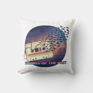 Coussin Sons du passé Musique de cassette rétro des années