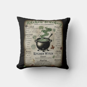 Coussin Sorciellerie de cuisine Correspondances magiques d