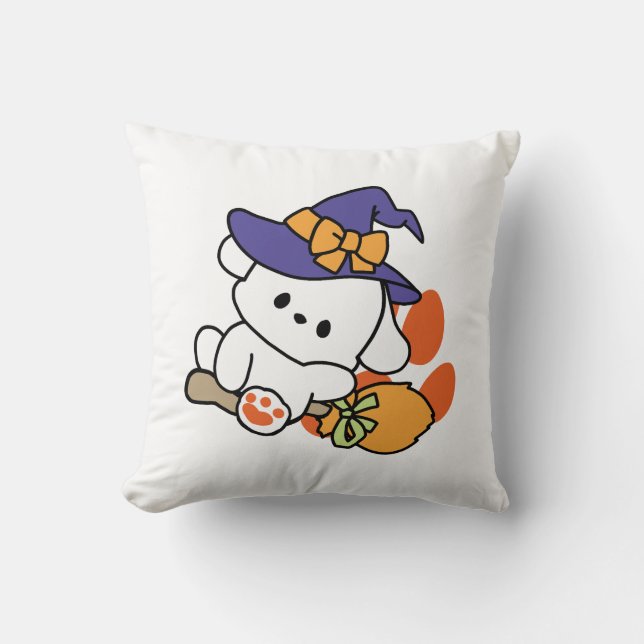 Coussin Sorcière à mâcher en entraînement - Chien d'Hallow (Recto)