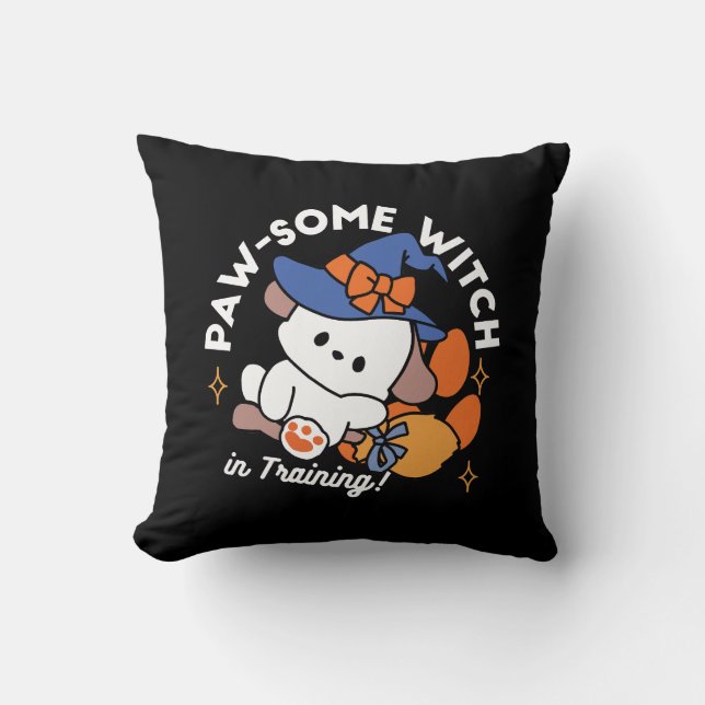 Coussin Sorcière à mâcher en entraînement - Chien d'Hallow (Recto)