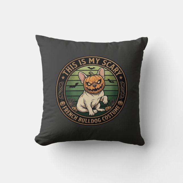 Coussin Sorcière de jour de garde de nuit Halloween Fauche (Recto)