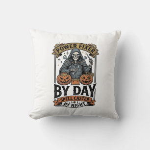 Coussin Sorcière de réparation de batterie Funny Halloween
