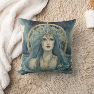 Coussin Sorcière d'eau déesse océanique