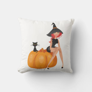 COUSSIN SORCIÈRE D'HALLOWEEN