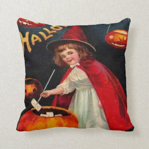 Coussin Sorcière et Jack O'Lanterns