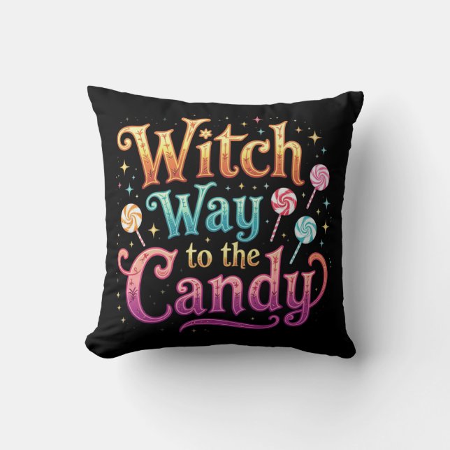 Coussin Sorcière Jusqu'Au Bonbon (Recto)