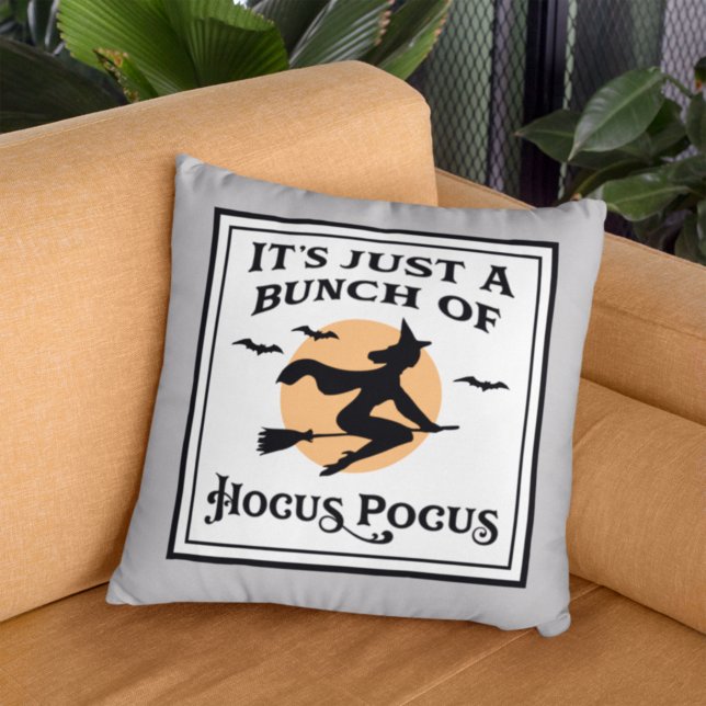 Coussin Sorcière volante vintage Lune Hocus Pocus (Créateur téléchargé)