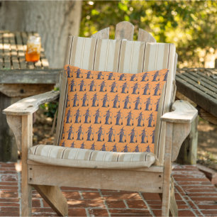 Coussin Sorcières Halloween noir Orange Motif Éffrayant