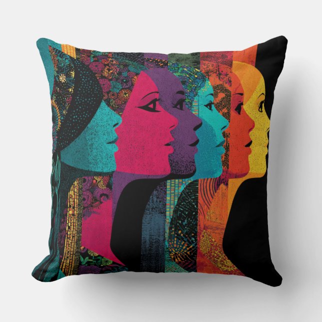 Coussin Sororité contemplant l'infini (Recto)