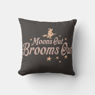 Coussin Sortez les balais, la lune est cachée Halloween gr