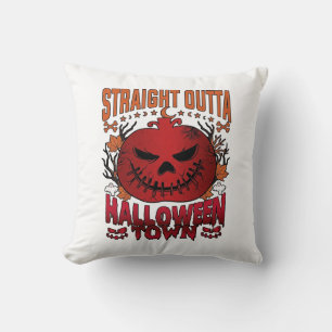 Coussin Sortis d'Halloween Town Fantômes de citrouille rou