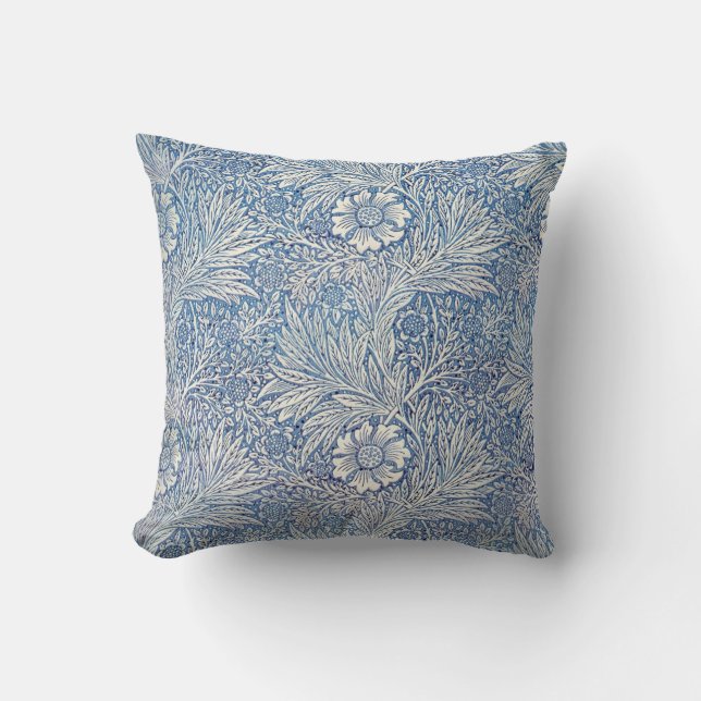 Coussin Souci bleu par William Morris (Recto)