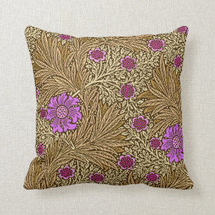 Coussin Souci, brun, beige et violette de William Morris
